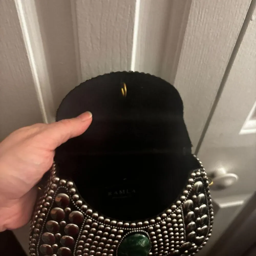 Ramla Women's Silver and Black Bag
